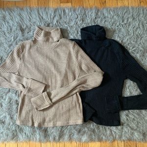 Black and Tan Shein Turtlenecks